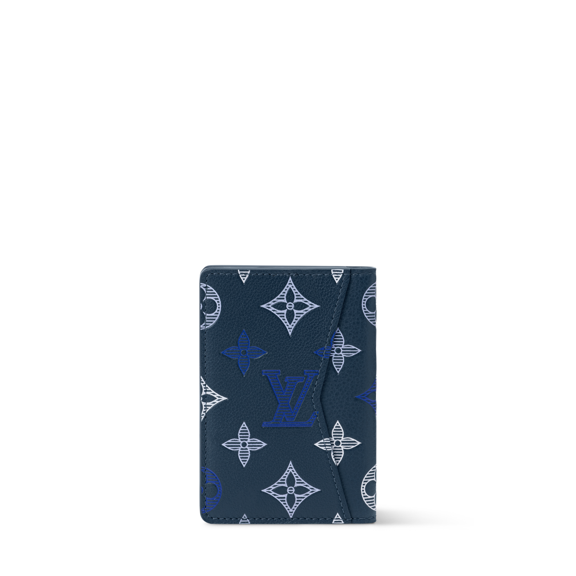 LOUIS VUITTON ネイビー ケース Pocket Organizer Monogram Shadow - Men Small Leather Goods | LOUIS